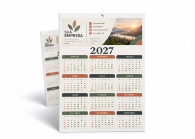 Calendário de parede 2027 20x28cm | Papel Matte 230g