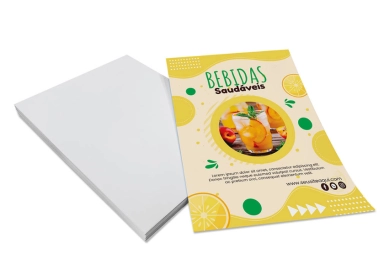 Panfletos 200x280mm 4x0 | Couchê 90g