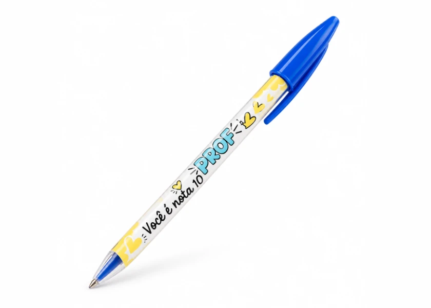 Caneta Esferográfica Personalizada com Adesivo