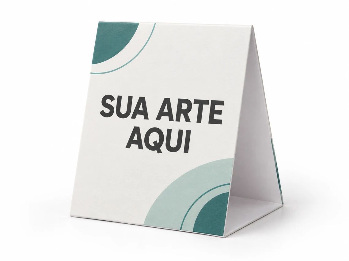 Placa de mesa 10x12cm - Pirâmide | Triplex 250g